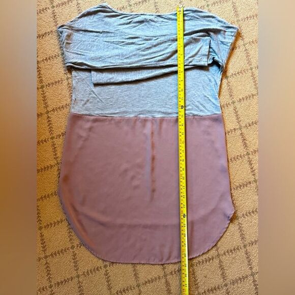 Meadow Rue gray and mauve long sleeve tunic top NWOT XS - Picture 11 of 12